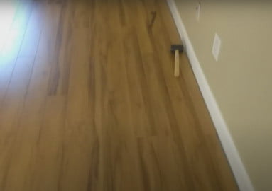 a hallway flooring renovation