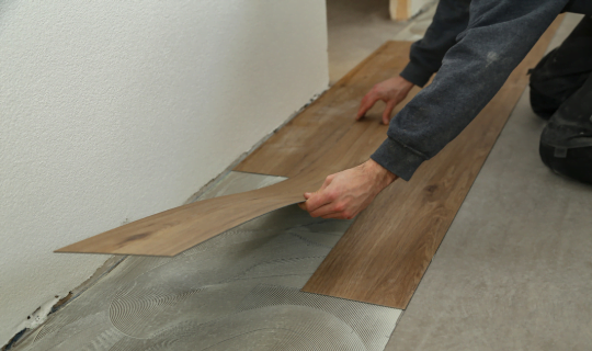 gluing vinyl flooring style tips