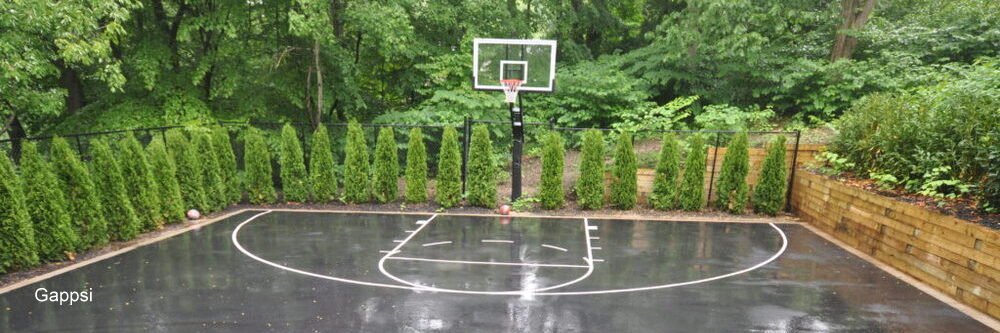 Asphalt Basketball Court Built in Woodbury NY